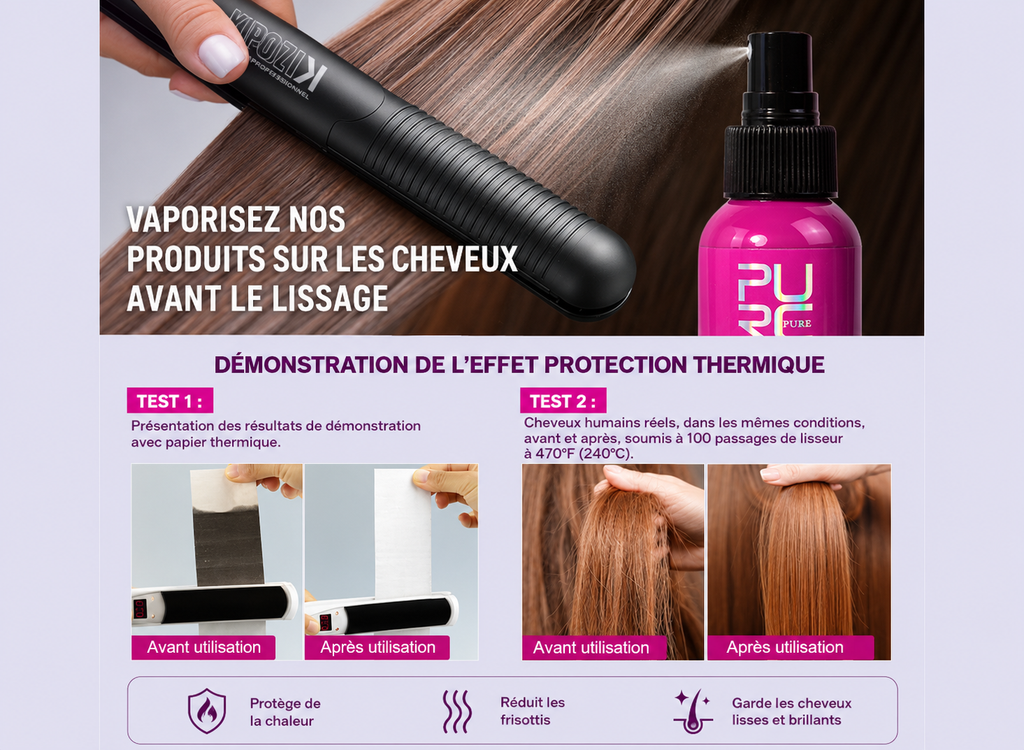 BellaStyle Heat Protect™ – Spray Thermoprotecteur Anti-Frisottis