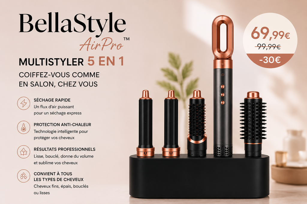 BellaStyle AirPro™ – Multistyler 5 en 1 Professionnel
